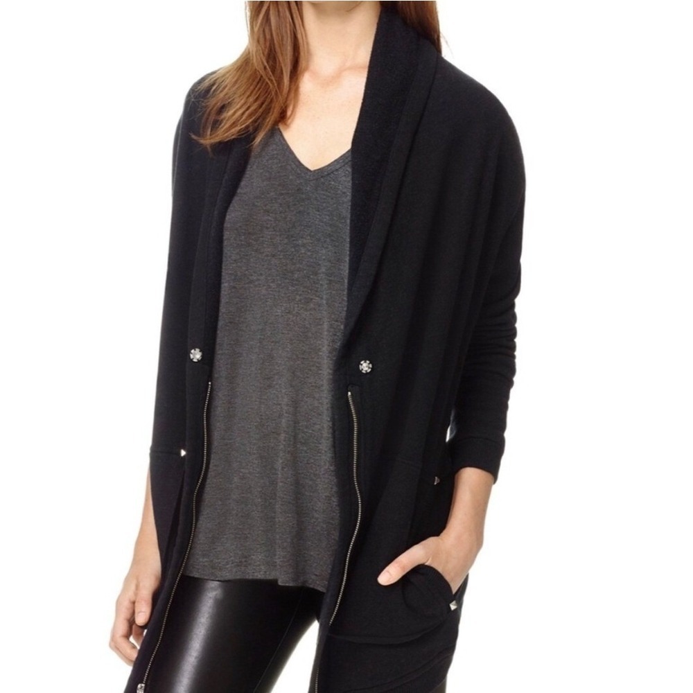 Wilfred Free‎ Black Studded Pocket Hooded Cardigan Jacket Womens XS - Picture 11 of 11